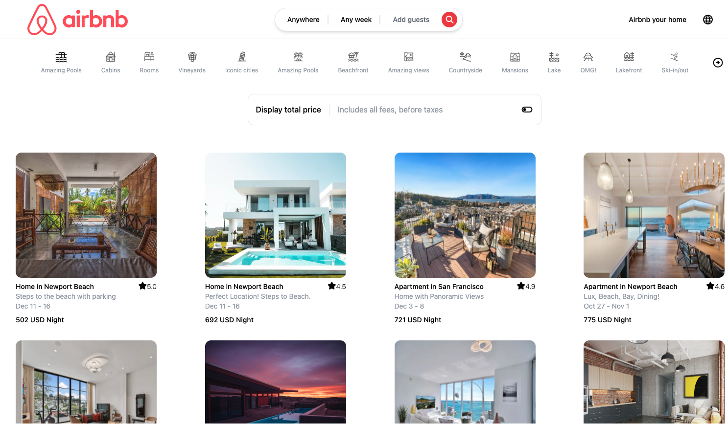 Airbnb Landing Page